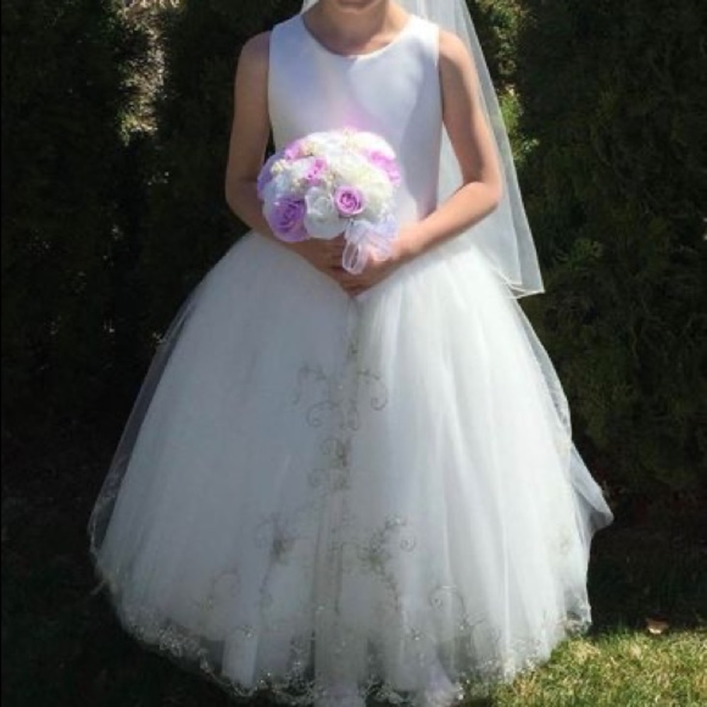 Designer Custom Beaded Communion Gown - Picture 3 of 8